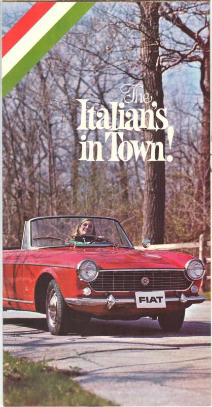 1966 1967 fiat product line brochure 600d 1500 spider 850 1100r & wagon