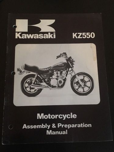 Kawasaki motorcycle kz550 kz 550 d1 assembly &amp; preparation manual 99931-1061-01