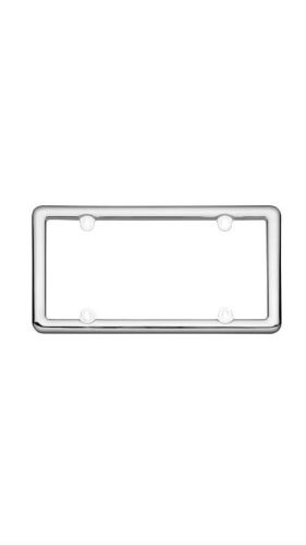 New ~ cruiser accessories nouveau, chrome plastic license plate frame 20643