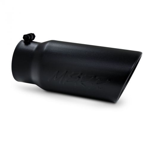 Mbrp 12&#034; exhaust tip 4&#034; inlet 5&#034; outlet dual angled rolled end black t5051blk
