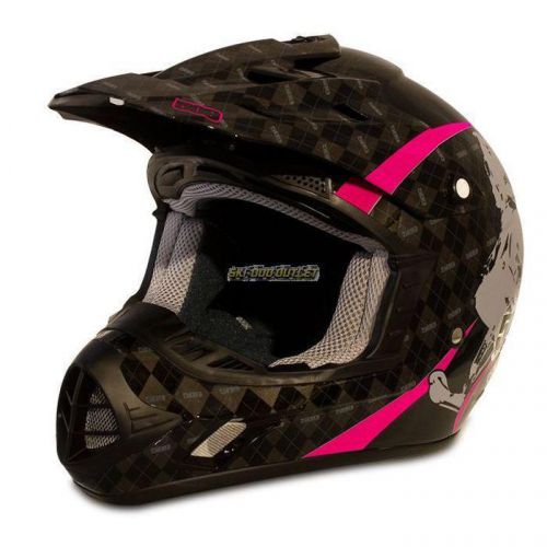 509 evolution argyle snowmobile helmet - pink