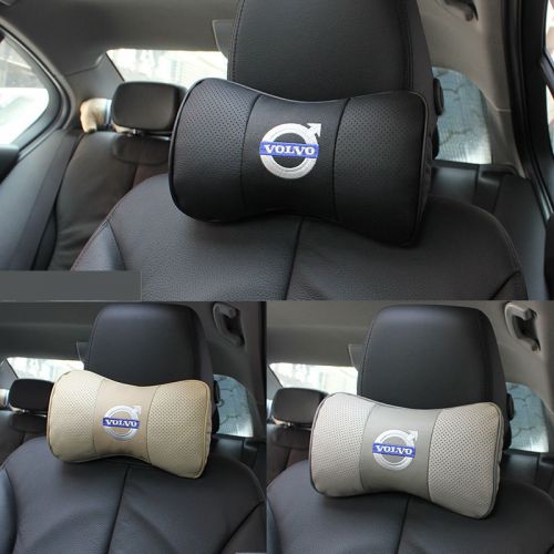 Leather car seat neck rest headrest for volvo v40 v60 s40 s60 s80 s90 xc60 xc90