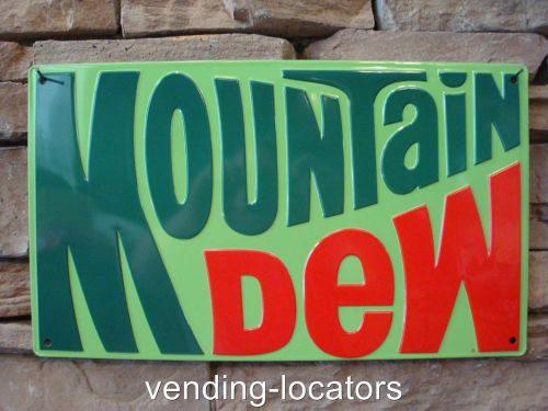 Mountain dew embossed metal vintage style soda bottle bar yahoo coke pepsi