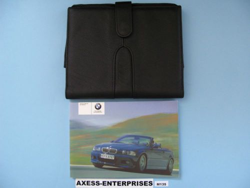 2004 2005 bmw m3 convertible cabriolet owners manual drivers book + m pouch m135