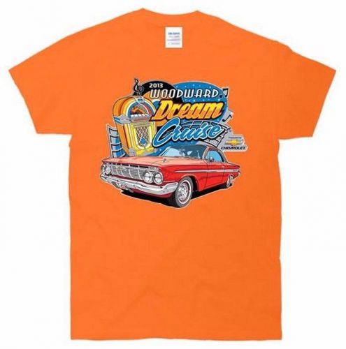 Woodward dream cruise - 2013 official t-shirt safety orange adult small