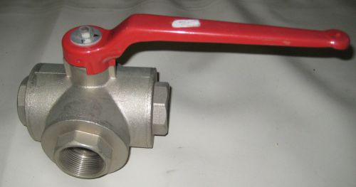 Stainless steel 3 way ball valve 1-3/4&#034; fitting