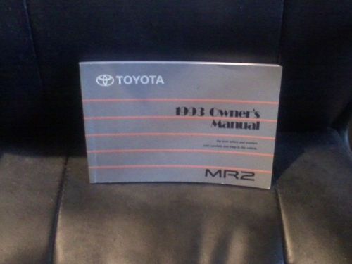 Toyota  1993 owners manual  mr2