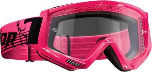 Thor conquer mx/offroad goggles flo pink/black os