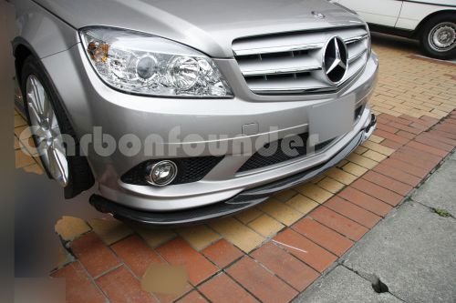 Benz w204 c350 4matic amg sport package carbon fiber front bumper lip spoiler tw