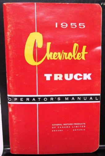 1955 chevrolet light medium heavy duty truck canadian owners manual original