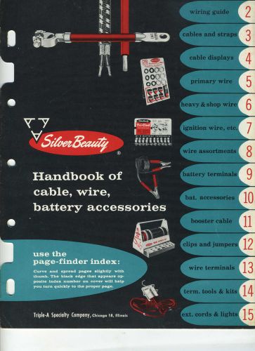 Vintage original triple a company silver beauty handbook cable wire battery