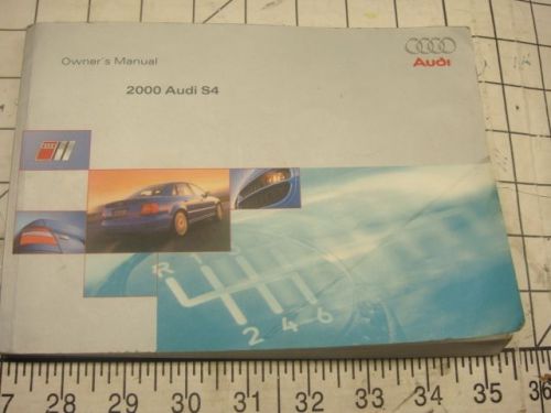 2000 oem audi s4 b5 owners book booklet users manual english 264 pages