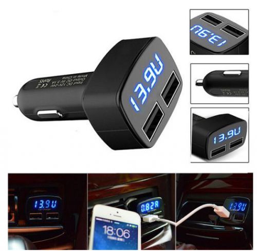 4 in 1 dual usb car charger adapter 3.1a bullet car charger phone tablet etc..