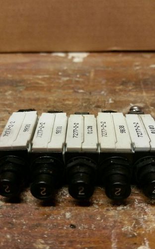 Klixon 2a circuit breakers lot of 5