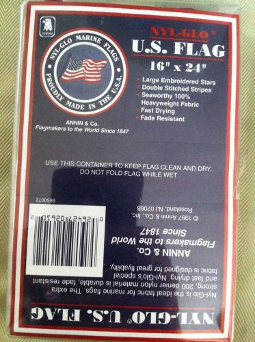 Nyl-glo u.s flag products us 50 star sewn boat marine flag 16&#034; x 24&#034;