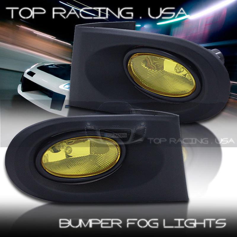 02-04 acura rsx ikon yellow lens bumper fog lights w/ switch