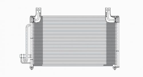 A/c condenser tyc 3066 fits 01-02 kia rio 1.5l-l4