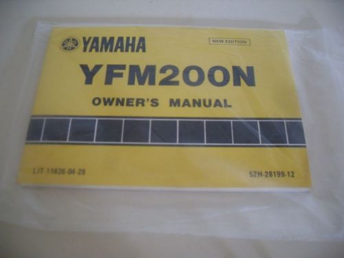 1985 yamaha yfm200n owners manual