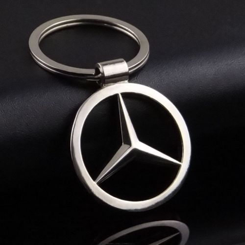 Mercedes benz car logo titanium car key chain car keychain ring keyring