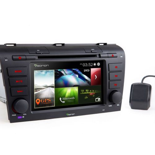7&#034; hd 2 din car dvd gps player l bluetooth touch nav radio for mazda 3+us/ca map