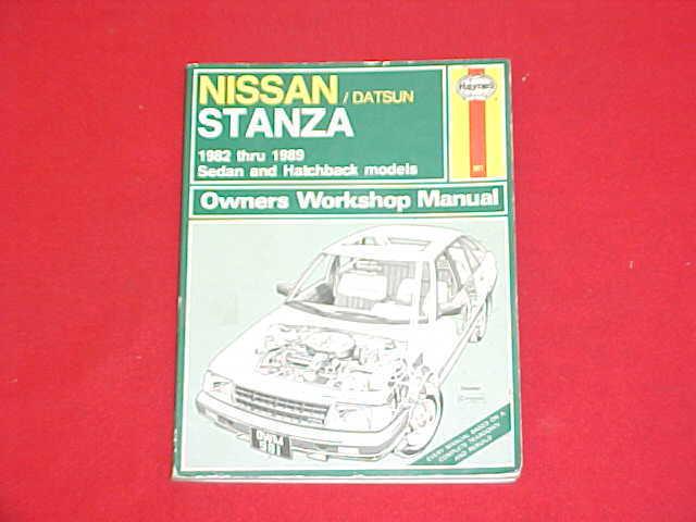 1982-1987 1888 1989 nissan stanza service shop repair manual w/ wiring diagrams