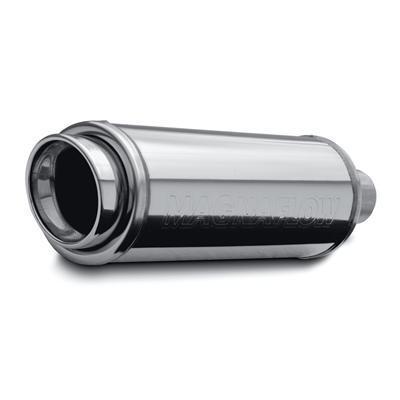 Magnaflow 14855 muffler with tip 2.25" inlet/4" outlet stainless steel polished