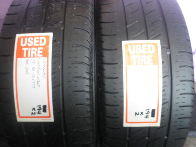  used tire 175/55/15 continental 175/55r15 car tire contipro contact pair 2(194)