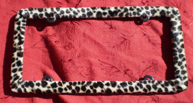 Leopard license plate frame cover frames car truck boat plane  detailing auto pc
