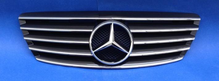 2003-2006 mercedes s class w220 cl look sport grille black including oem star 