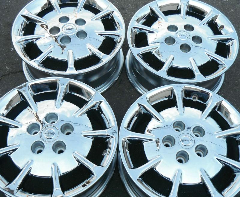 16" nissan altima maxima new chrome factory wheels set 4 rims alloys quest 