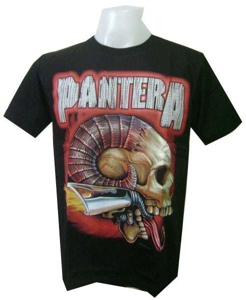 New vintage pantera skull bull rock music biker punk men black t-shirt mens sz s