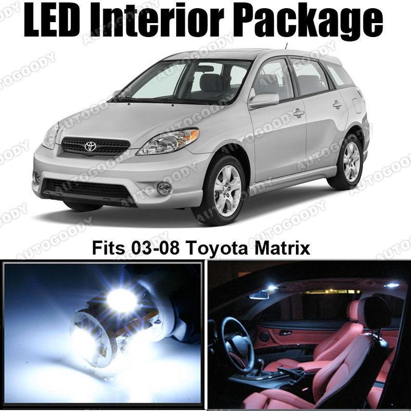 6x white led lights interior package deal toyota matrix