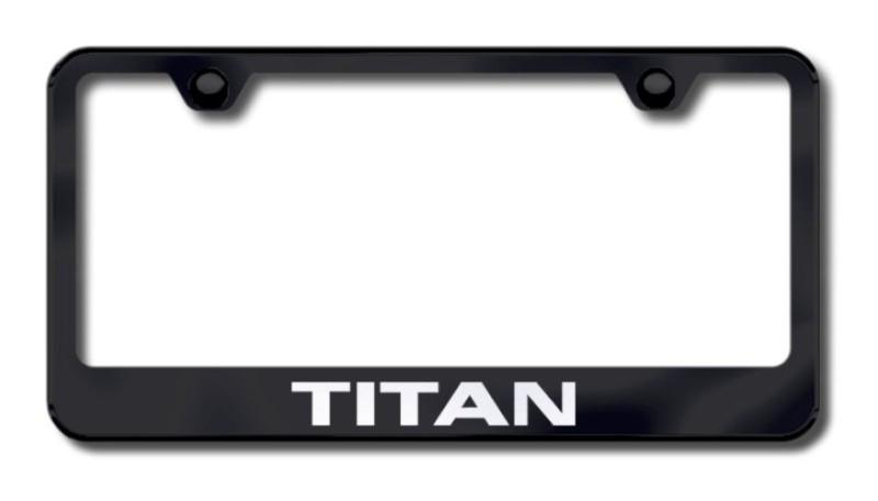 Nissan titan laser etched license plate frame-black made in usa genuine