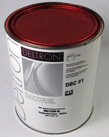 Ppg dbc deltron basecoat candy red pearl gallon auto paint