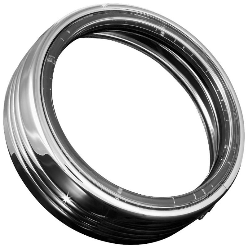 Kuryakyn l.e.d. halo trim ring for headlight - chrome  7785