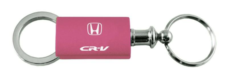 Honda crv pink anodized aluminum valet keychain / key fob engraved in usa genui