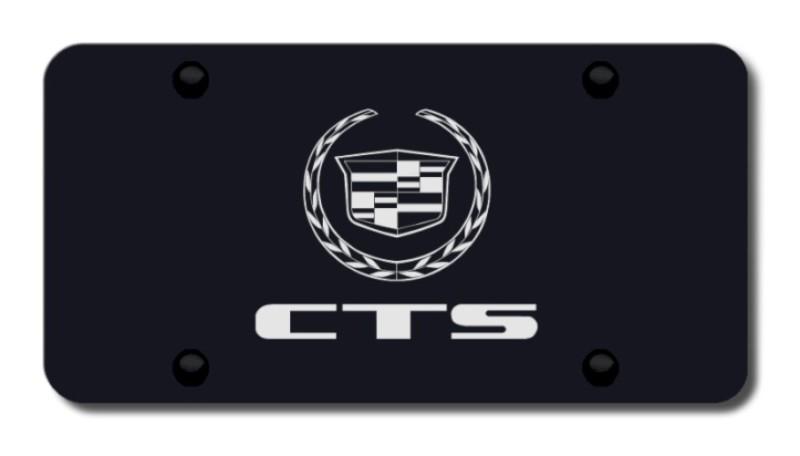 Cadillac cts laser etched black license plate made in usa genuine