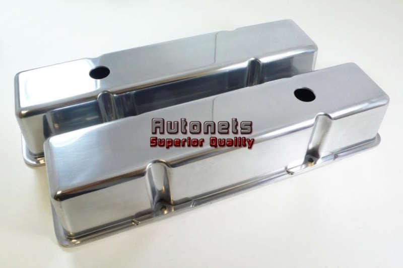 Polished aluminum short valve covers 87-95 pontiac/camaro/firebird 350 no hole