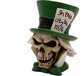 Sale! mad hatter green top hat skull shift knob shifter handle alice evil nr