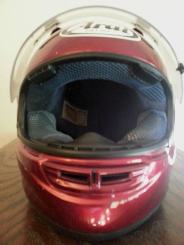 Arai signet gt mens small s red maroon full face shoei motorcycle helmet icon!! 