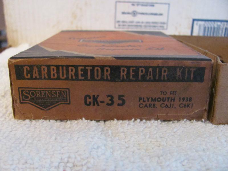 Sorensen carburetor repair kit ck-35 1938 plymouth c6j1 c6k1 or c6ji c6ki 