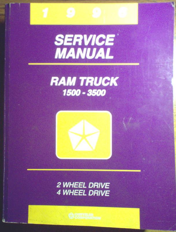 1996 dodge ram truck service shop repair manual oem mopar 2 & 4 wheel drive 96