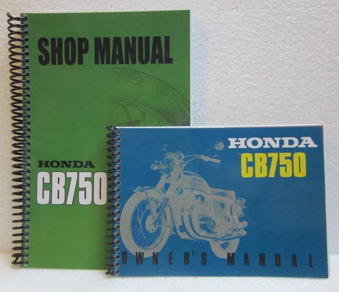 Honda cb750 - early sandcast - owner's/shop manual combo - spiral bound!   