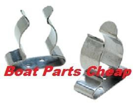 New boat marine stainless steel storage clip for stern light, gaff, mop  2 pack