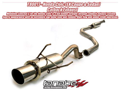 Tanabe concept g catback exhaust for 96-00 civic coupe si  t80003