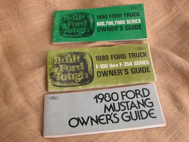 1980 ford vehicle owners manuals mustang trucks  automobile  