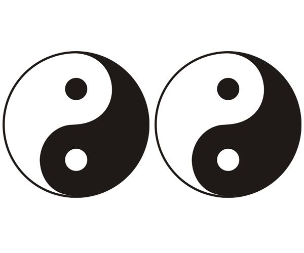 3 yin yang symbol parts with The Hidden