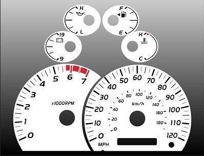 2005-2006 toyota tundra instrument cluster white face gauges 05-06