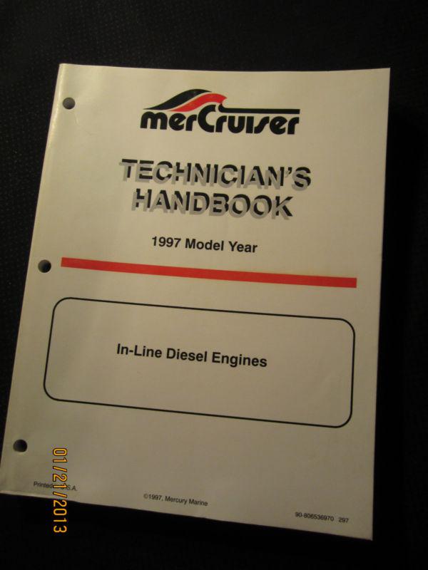 1997 mercruiser technician's handbook service manual in-line diesel engines oem 