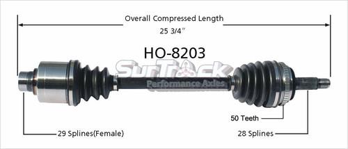 Sur track ho-8203 cv half-shaft assembly-new cv axle shaft